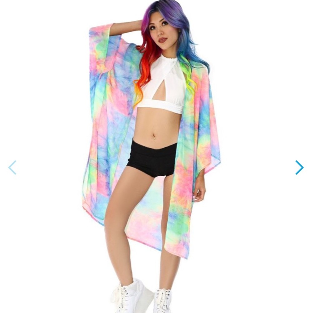 iHeartRaves Tie Dye Kimono